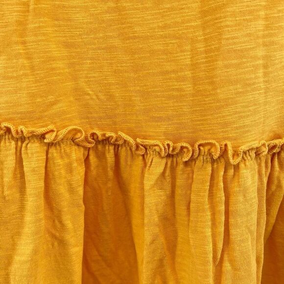 Cat & Jack Toddler Girls Mustard Yellow Flutter Sleeve Cotton Dress Size 5T - Picture 5 of 10